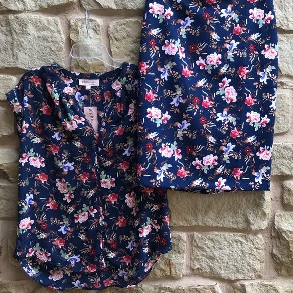 Philosophy Dresses & Skirts - Philosophy Republic Clothing Pencil Skirt & Top Matching Set Size 4/Small NWT